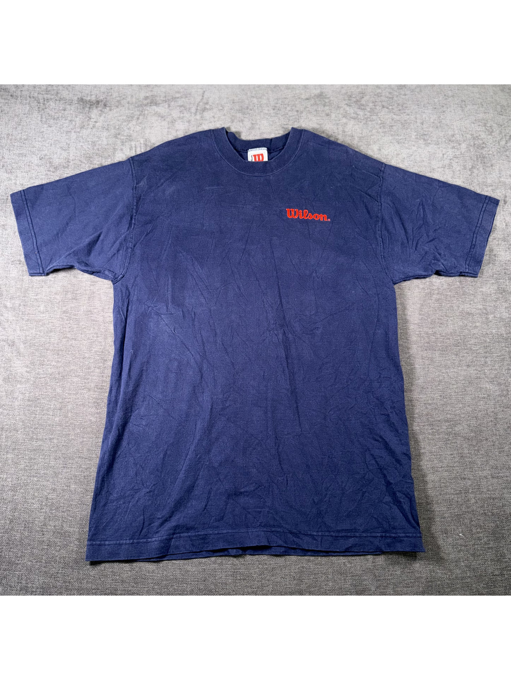 Wilson Navy Blue 100% Cotton T-Shirt Size Large